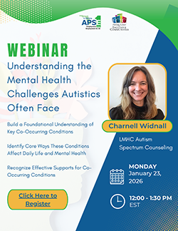 Thumbnail of the flyer for Webinar Understanding the Mental Health Challenges Autistics Often Face